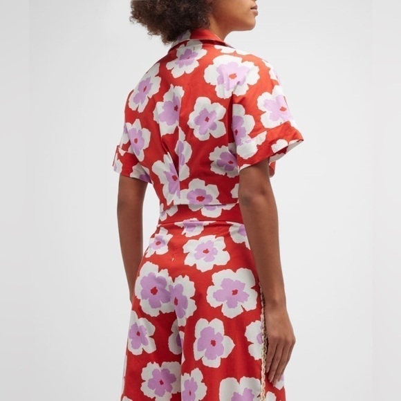 PATBO Windflower tie-front crop top NWT - Picture 4 of 10